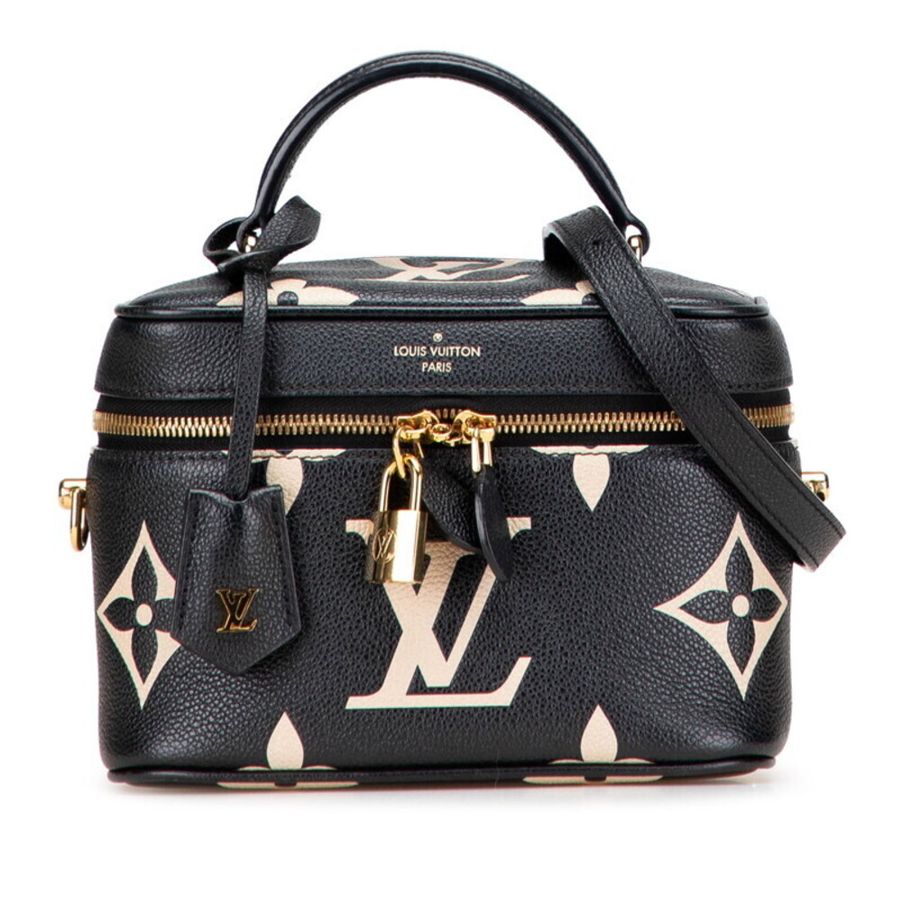 Louis Vuitton Empreinte Vanity Bag Shoulder Black Leather
